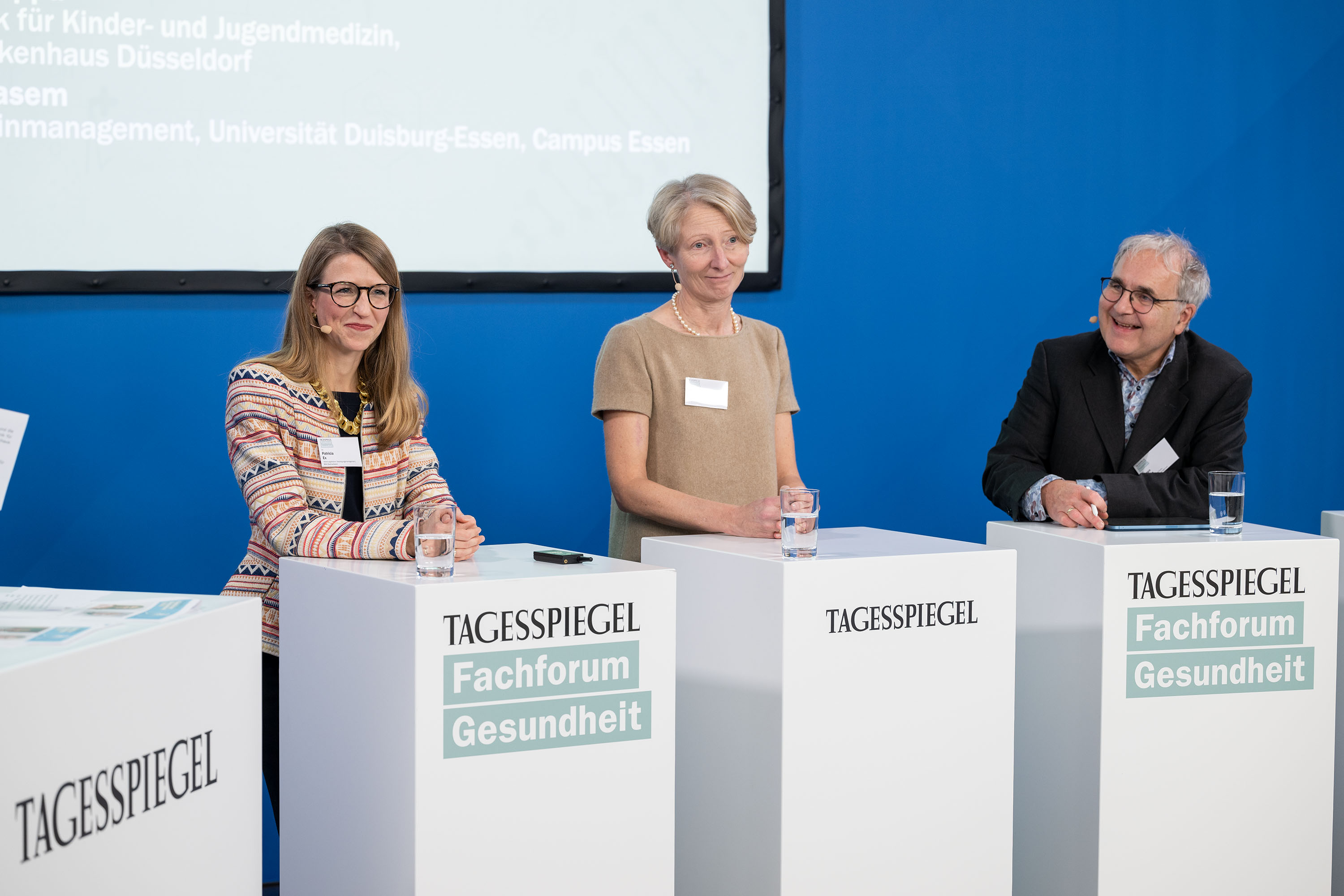 Fachforum Gesundheit Dr. Cum ex; Prof. Dr. Gappa; Prof. Dr. Wasem